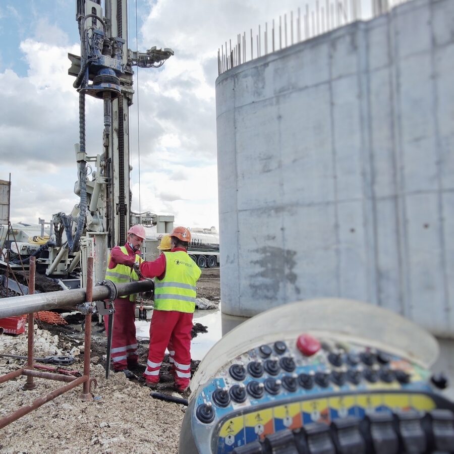 Cantiere CFT Caserta - Carotaggi su opere in c.a.