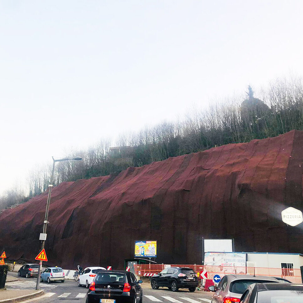 Valmontone - 4000 m² di geostuoia su biorete in cocco